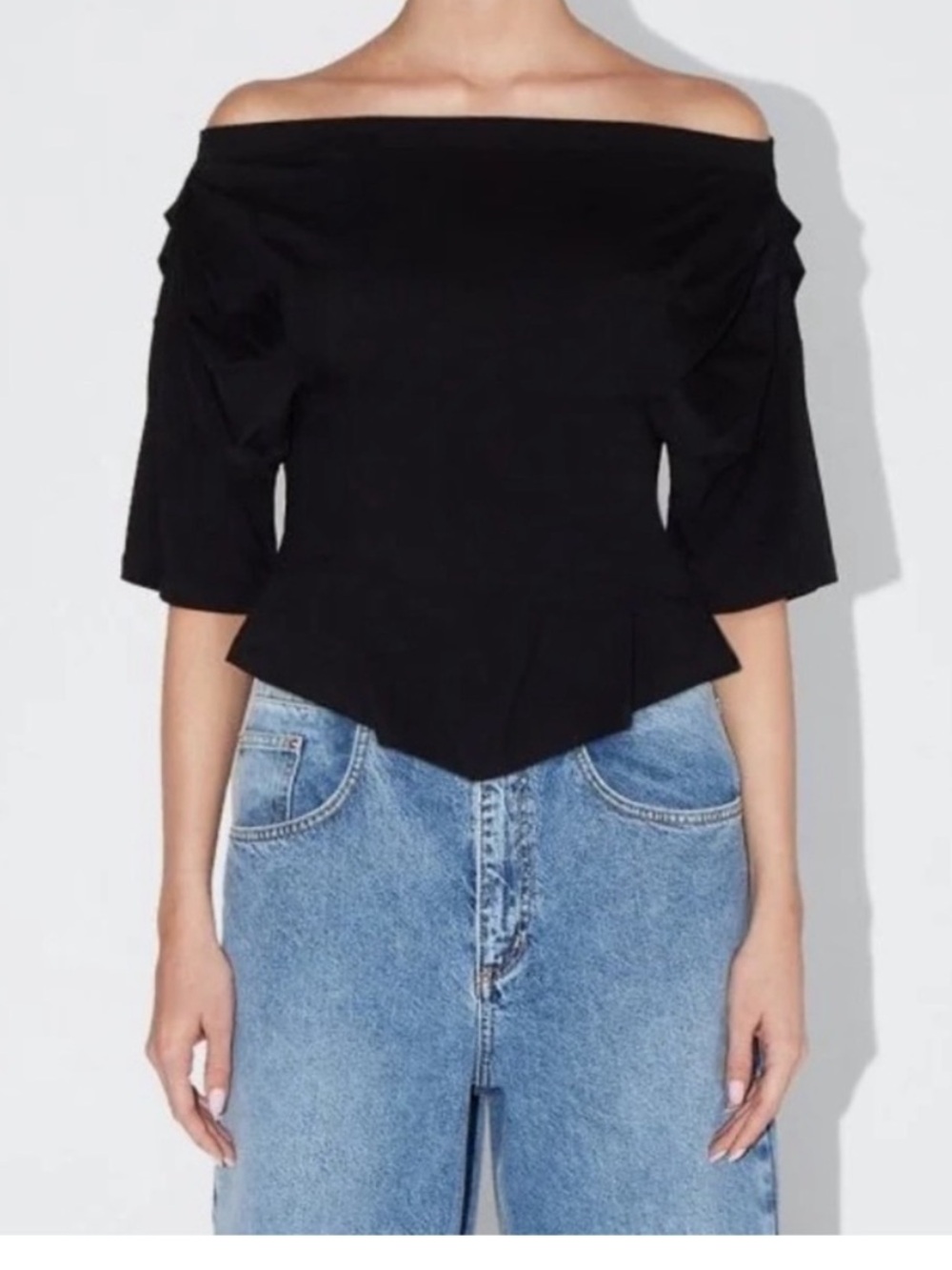 KHY by Kylie Jenner off shoulder cinching top
